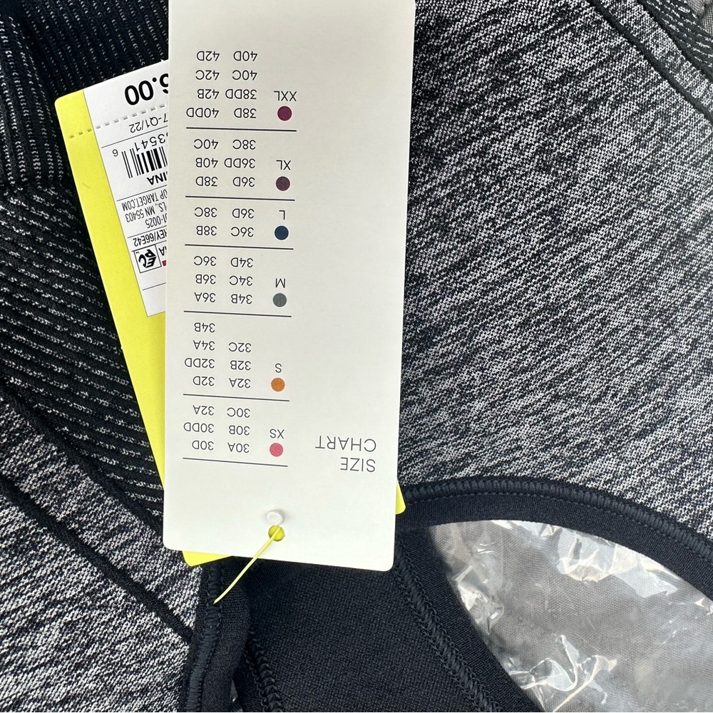2 pack all in motion women’s gray seamless racer sports bra - Picture 3 of 4